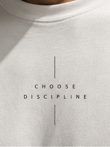 Choose Discipline Embroidered Regular Fit T-Shirt
