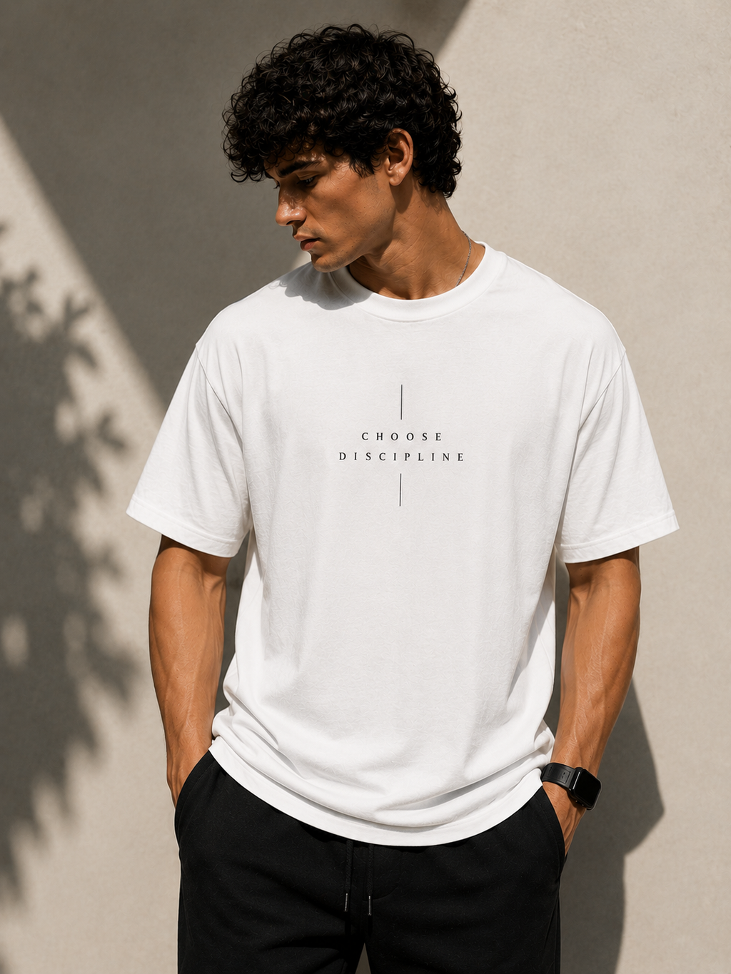 Choose Discipline Embroidered Regular Fit T-Shirt