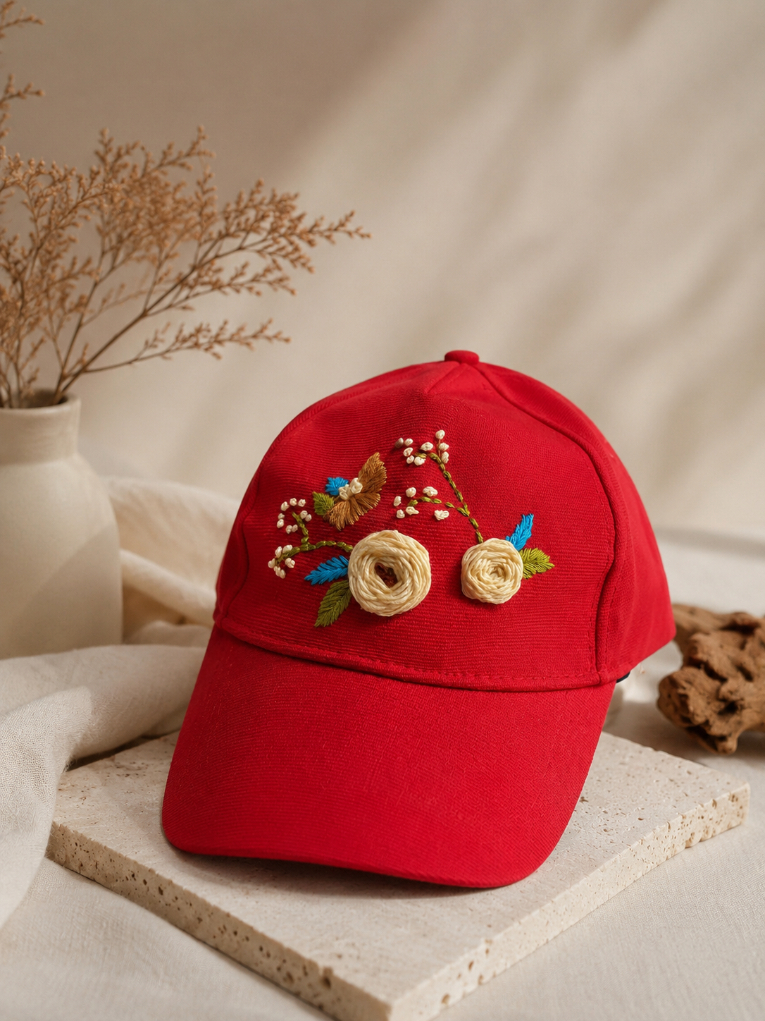 Crimson Flutter Cap