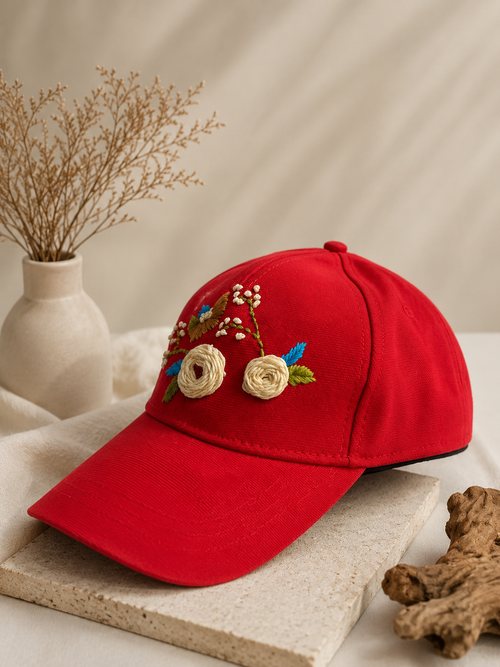 Crimson Flutter Cap
